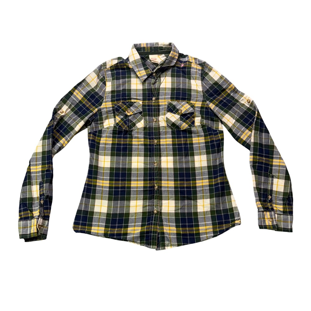 Vintage Mossimo Supply Co. Y2K Grunge Plaid Flannel 100%cotton cowgirl, boho‎